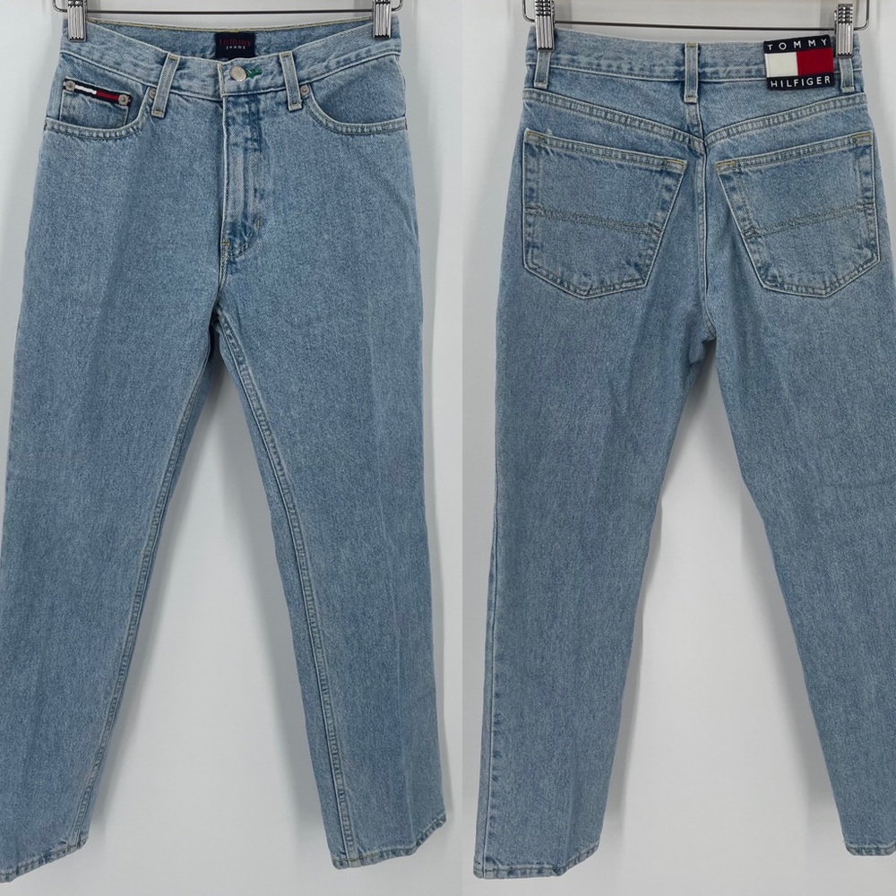 Vtg Tommy Hilfiger High Waist Tapered Leg Mom Jean